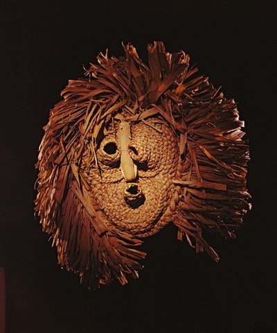 A Seneca Mask Used in Winter Rites (corn husk) by American School